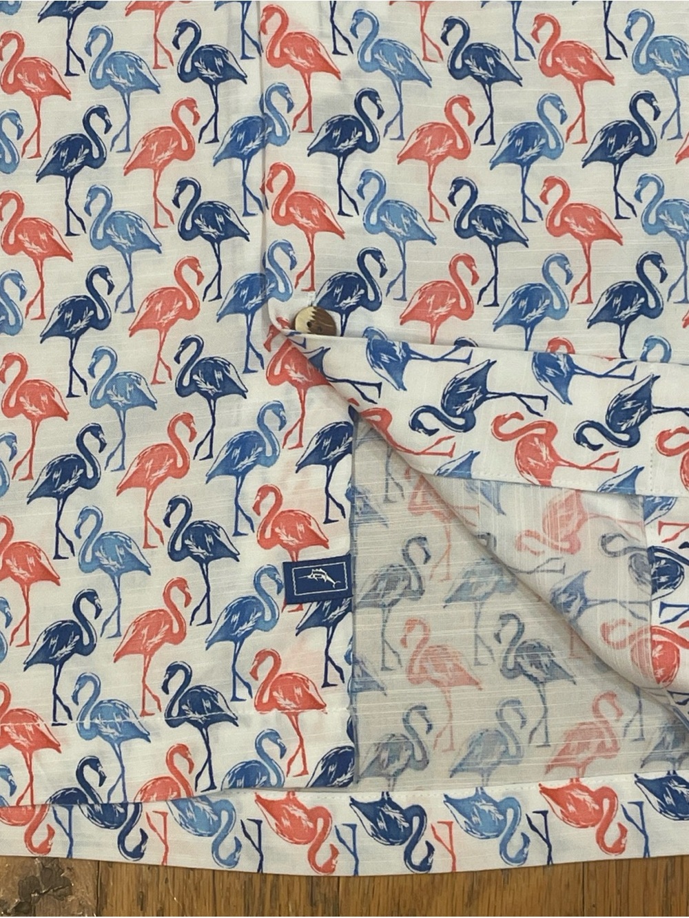 Tommy Bahama Shirt Mens White Veracruz Cay Flamingo Mingle Button Up NEW $118 - Picture 3 of 4